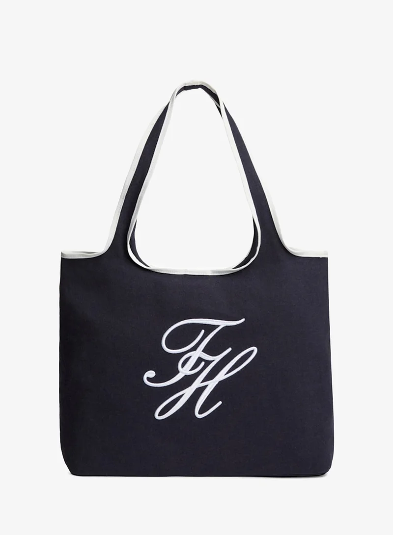 TOMMY HILFIGER Canvas Beach Tote Bag WiPouch